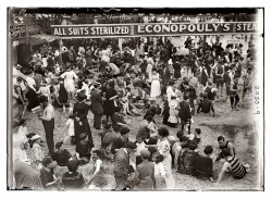 "Hot day at Coney Island." Circa 1910. View full size. George Grantham Bain Collection. What we have here is an ocean of people and a puddle of ocean.