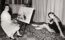 My great-grandmother was an amateur painter. Photo taken in Toulon (South of France) in 1970. 