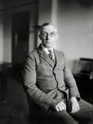 Washington, D.C., 1923. "John F. Keeley, Department of Commerce." National Photo Company Collection glass negative. View full size.
