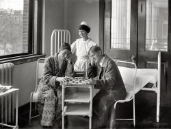 "Radio at Garfield Hospital, Washington, circa 1924." View full size. National Photo Company Collection glass negative, Library of Congress.