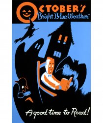 A circa 1940 Illinois WPA Art Project poster promoting literacy. View full size.