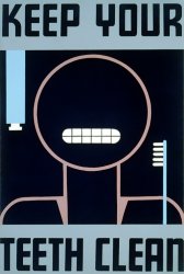 1938 WPA silkscreen poster promoting oral hygiene. Artist unknown. Work Projects Administration Poster Collection. Now available as a print!