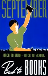 A silkscreen WPA Art Project poster for the Illinois State Library Project circa 1940. View full size. Available as a Juniper Gallery fine-art print.