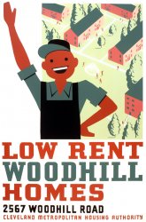 A cheery WPA Art Project poster from 1940 for the Cleveland Metropolitan Housing Authority. View full size. Old photos to resume in a few short hours.