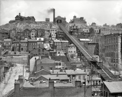 Cincinnati, Ohio, circa 1908. "Mount Adams Incline." 8x10 inch dry plate glass negative, Detroit Publishing Company. View full size.