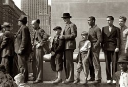 October 1938. Cincinnati, Ohio. "Watching the sesquicentennial parade go by." View full size. 35mm nitrate negative by John Vachon for the FSA.
