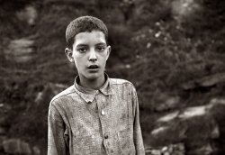October 1935. "Coal miner's child." Omar, West Virginia. View full size. 35mm nitrate negative. Photograph by Ben Shahn, Farm Security Administration.