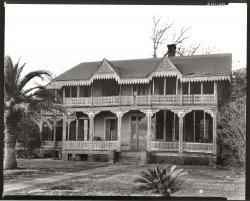 January 1936. "Victorian cottage. Waveland, Mississippi." Large-format nitrate negative by Walker Evans for the Farm Security Administration. View full size. 