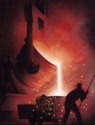 In what we hope will be an annual tradition, we're pleased to open the season on the Shorpy/Plan59 Holiday Print, made at Juniper Gallery in Fairfax, Virginia, from an original 1938 painting by noted Fortune magazine illustrator Antonio Petruccelli that we purchased at auction last fall in New York. The prints, struck on French art paper with archival inks, are very detailed and quite beautiful.View full size | View even larger. For more information click here.