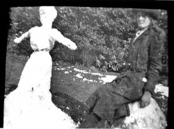 From a box of family photos on glass purchased in England, along with a magic lantern projector.