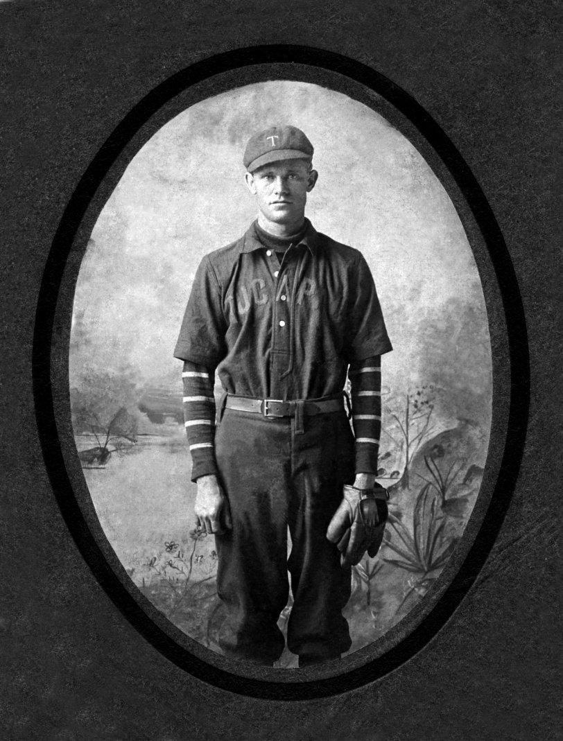 Mill Town Aughts My great-grandfather was a Textile League ball player in the little mill village of Tucapau, South Carolina, in probably the late aughts. He didn't care what the mill job was as long as he could play on their team. The story in the family is that one of his upcountry cousins was also a Textile League player -- a standout talent named Shoeless Joe. View full size.