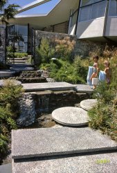 June 13, 1962. "Helene Alexander at her home in Palm Springs, California, with Mrs. Zeppo Marx." Kodachrome by Cal Bernstein for the Look magazine assignment "Promised land for millions of migrating Americans: California's way-out way of life." View full size.