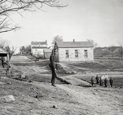 March 1862. "Centreville, Virginia. Stone church. [Photo shows the Old Stone Church as it appeared between the two battles at Bull Run.]" Wet plate glass negative by the Civil War photographer George N. Barnard. View full size.