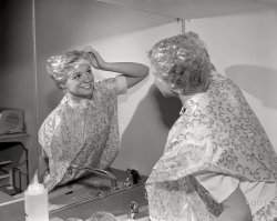 Columbus, Georgia, circa 1966. The young lady last glimpsed here, one step farther along on the Road to Beautiful. Acetate negative from the Shorpy News Photo Archive. View full size.