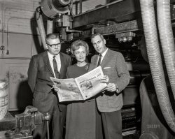 This just in from the pressroom of the Columbus, Georgia, Ledger-Enquirer: Women's International Bowling Congress Marks 50th Anniversary! 4x5 inch acetate negative from the Shorpy News Photo Archive. View full size.
