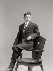 Washington, D.C., circa 1905-1908. "Searight, Will." 5x7 inch glass negative from the C.M. Bell portrait studio. View full size.


HAZERS BREAK HIS WRIST.
William Searight, Central High Freshman, Refuses to "Peach."
&nbsp; &nbsp; &nbsp; &nbsp; While conducting a hazing bee, several pupils of the Central High School broke William Searight's wrist. Searight, a freshman, who lives at 1737 De Sales street northwest, loyally refuses to "peach" on his tormentors, but Principal Emory Wilson is investigating the affair and expects the names of the guilty ones to-day. He had a talk yesterday with Supt. Chancellor about it and will make a report this afternoon.
&nbsp; &nbsp; &nbsp; &nbsp; The "code of honor" which prevails at Central has been invoked by the boys, and the principal is finding it difficult to get at the facts.
&nbsp; &nbsp; &nbsp; &nbsp; According to the physician it will be several weeks before young Searight will be able to use his wrist. &nbsp; &nbsp; &nbsp; &nbsp; &nbsp; &nbsp; &nbsp; &nbsp; &nbsp; &nbsp; &nbsp; &nbsp; &nbsp; &nbsp; &nbsp; &nbsp; &nbsp; &nbsp; &nbsp; &nbsp; &nbsp; &nbsp; &nbsp; &nbsp; (Washington Post -- Oct. 1, 1907)