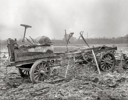 Washington, D.C., circa 1921. "Auto fire, Young & Simon." The cremains of an Alco motor truck insured by Young & Simon. 8x6 inch glass negative, National Photo Company. View full size.