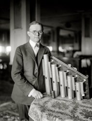 April 5, 1924. New York. "Lambdin Kay." Broadcaster and celebrated thingamabob prodigy. 5x7 glass negative, Bain News Service. View full size.