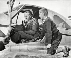 Washington, D.C. "Airplane, 1936, March or April." One of five similar glass plates in the Harris & Ewing archive. Who can fill in the blanks? View full size.