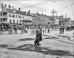 Augusta, Georgia, 1903. "A Southern fish vender." 8x10 inch dry plate glass negative, Detroit Photographic Company. View full size.