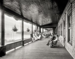 Circa 1904. "North veranda, Manhanset House, Shelter Island, N.Y." 8x10 inch dry plate glass negative, Detroit Publishing Company. View full size.