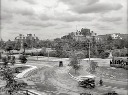 1908. "University Circle, Cleveland, Ohio -- Case Western Reserve University." 8x10 inch dry plate glass negative, Detroit Publishing Company. View full size.