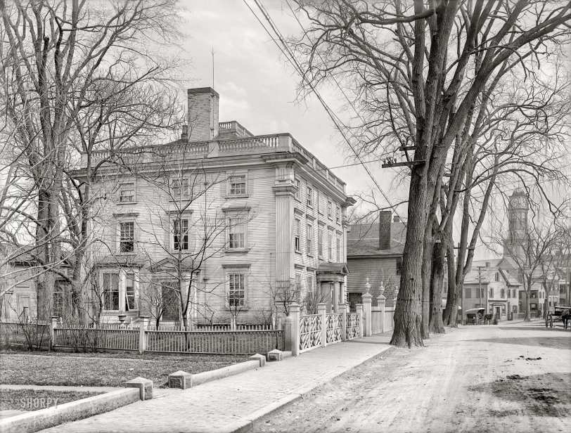 Federal Style: 1906 Salem, Massachusetts, circa 1906. "Peirce-Nichols house (completed 1782), Federal Street." 8x10 inch dry plate glass negative, Detroit Publishing Company. View full size.