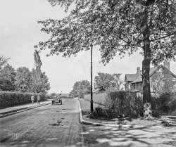 The Detroit suburbs circa 1912. "Lake Drive -- Grosse Pointe, Michigan." 8x10 inch dry plate glass negative, Detroit Publishing Company. View full size.