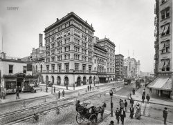Fall 1900. New York City. "Metropolitan Opera House, Broadway and 39th Street." 8x10 inch dry plate glass negative, Detroit Photographic Company. View full size.