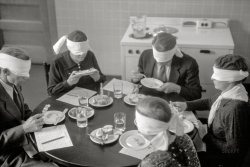 August 1935. "Meat testing. Prince George's County, Maryland." 35mm nitrate negative by Carl Mydans for the Resettlement Administration. View full size.