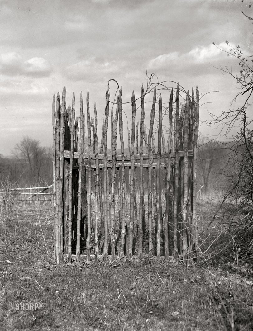 No Trespassing: 1939 May 1939. "Grave. Kempton, West Virginia. The cemetery is on the top of a hill behind the town." Acetate negative by John Vachon for the Farm Security Administration. View full size.