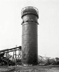 August 1939. "Pelican Bay Lumber Company. The burner is as characteristic of the Northwest landscape as grain elevators are to the Plains. There are many types of variations. It is an essential part of the sawmill. Disposes of sawdust and waste. Near Klamath Falls, Oregon." Photo by Dorothea Lange. View full size.