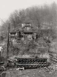 January 1939. "Houses at city limits. Charleston, West Virginia." Nitrate negative by Arthur Rothstein for the Farm Security Administration. View full size.