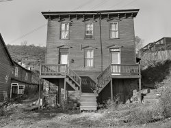1938. "Shenandoah, Pennsylvania. Miner's home in the Brownsville sector." Medium format acetate negative by Sheldon Dick for the Farm Security Administration. View full size.