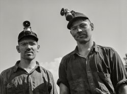 September 1940. "Sons of Mr. Britton, coal miner-farmer near Falls Creek, Pennsylvania, and member of Tri-County Farmers Co-op in Du Bois." Medium format negative by Jack Delano for the Farm Security Administration. View full size.