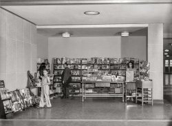 July 1941. "The newsstand in the waiting room. National Airport near Washington, D.C." Acetate negative by Jack Delano for the Farm Security Administration. View full size.