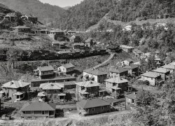 September 1938. "Coal mining community near Welch, West Virginia." Medium format acetate negative by Marion Post Wolcott. View full size.