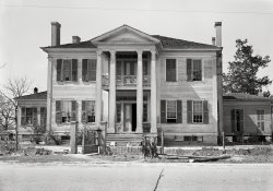 &nbsp; &nbsp; &nbsp; &nbsp; The Solomon Siler House in Pike County, Alabama.
May 1939. "Old home in Alabama built about 1850 called 'Silver Place,' owned by Mr. Frazier, now rented by two families." Medium format acetate negative by Marion Post Wolcott for the Farm Security Administration. View full size.