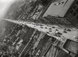 May 1940. "Street in Louisville, Kentucky." Medium format acetate negative by Marion Post Wolcott for the Farm Security Administration. View full size.