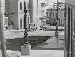 May 1942. "Central City, an old mining town in the mountainous region of Central Colorado." Acetate negative by John Vachon for the Farm Security Administration. View full size.