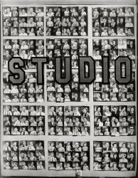 March 1936. "Photographer's window of penny portraits. Birmingham, Alabama." 8x10 acetate negative by Walker Evans for the Resettlement Administration. View full size.