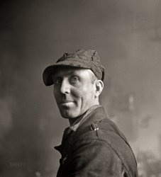 December 1942. "Chicago, Illinois. In the Proviso Yard roundhouse, Chicago & North Western Railroad." Nitrate negative by Jack Delano for the Office of War Information. View full size.