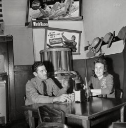 September 1943. "Columbus, Ohio. A Greyhound bus driver off duty." Photo by Esther Bubley for the Office of War Information. View full size.