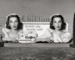 Los Angeles circa 1956. Number 7 (with a shout-out to No. 1 and No. 2) in a series of billboard photos from the files of Pacific Outdoor Advertising. View full size.