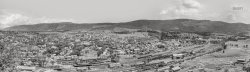 North Adams, Massachusetts, circa 1907. "City and Hoosac Range from Witt's Ledge." Panorama made from three 8x10 glass negatives. Detroit Publishing Company. View full size.