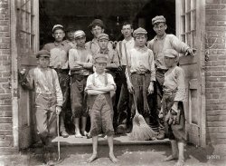 May 1912. "Some of the boys working in the Saxon Mill. Spartanburg, South Carolina." Photo by Lewis Wickes Hine. View full size.