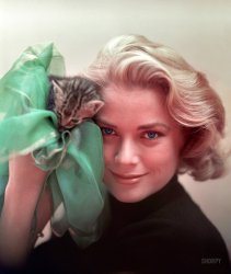 1954. "From photographs of actress Grace Kelly on the movie set of To Catch a Thief." Photo by Robert Vose for Look magazine. View full size.