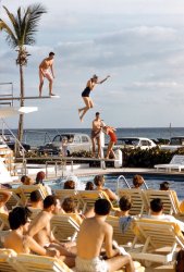 January 1959. "Majority of photographs concern Dr. John O. Brown, Negro ophthalmologist, and his family, and depicts various forms of racial segregation and integration in Miami. Second part of the job shows Bud and Pat Boyett, with children Vic and Becky, vacationing in Florida." 35mm Kodachrome by Frank Bauman for the Look magazine assignments "Expanding Florida" and "The Negro in Florida: One Man's Progress and the Fight Ahead." View full size.