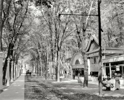Cincinnati, Ohio, circa 1910. "Coney Island -- the midway." 8x10 inch dry plate glass negative, Detroit Publishing Company. View full size.