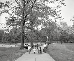 Louisville, Kentucky, circa 1907. "Central Park." Quite possibly in the merry month of May. 8x10 glass negative, Detroit Publishing Co. View full size.
